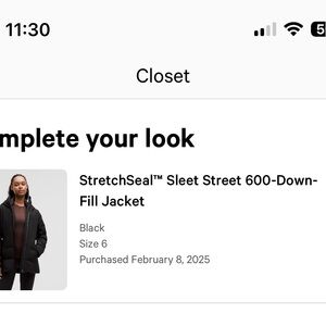 lululemon athletica StretchSeal Street Sleek Down Jacket